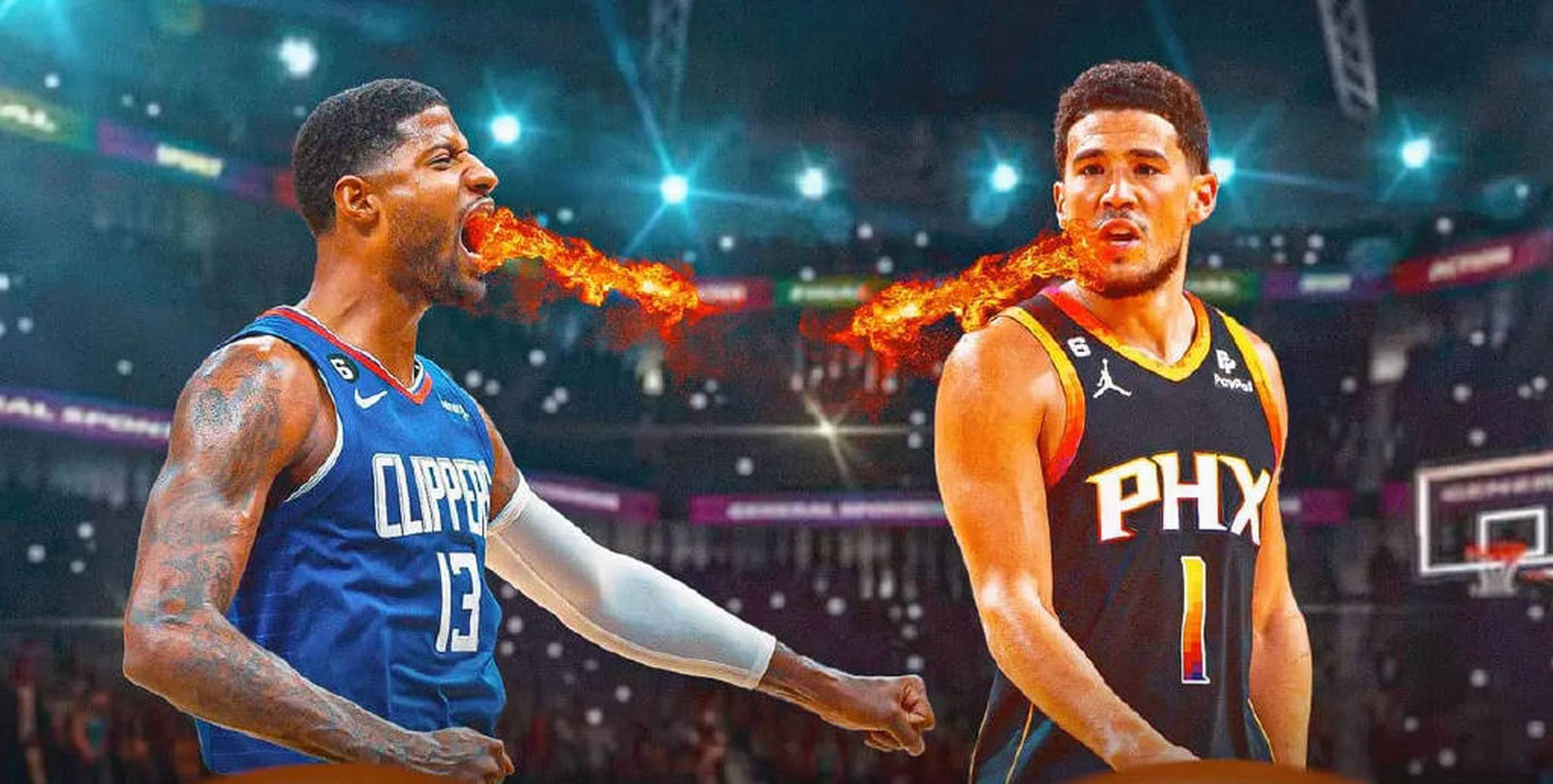 布克质问乔治挑事 乔治对线:他的问题真的很垃圾   北京时间8月9日