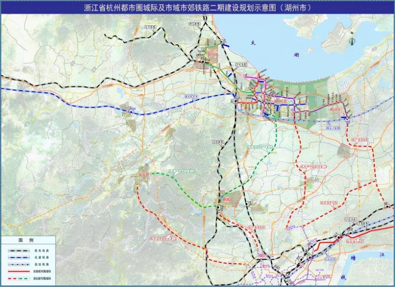 湖州远期城市轨道交通线网由4条线路构成,线路总长145公里