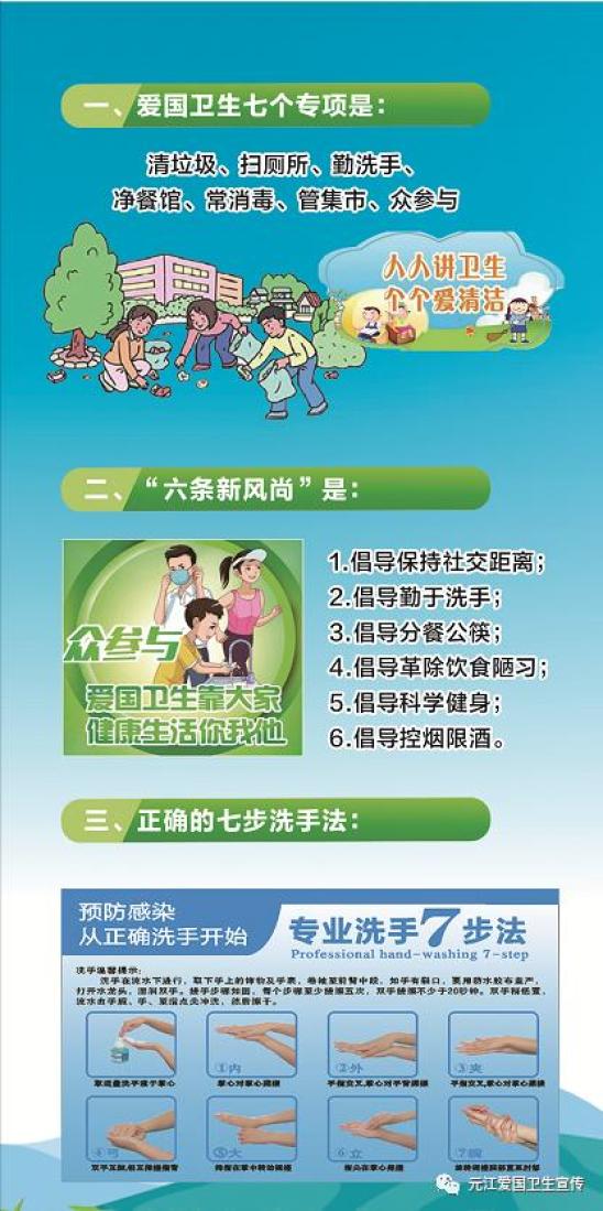 元江县爱国卫生"7个专项行动"应知应会知识