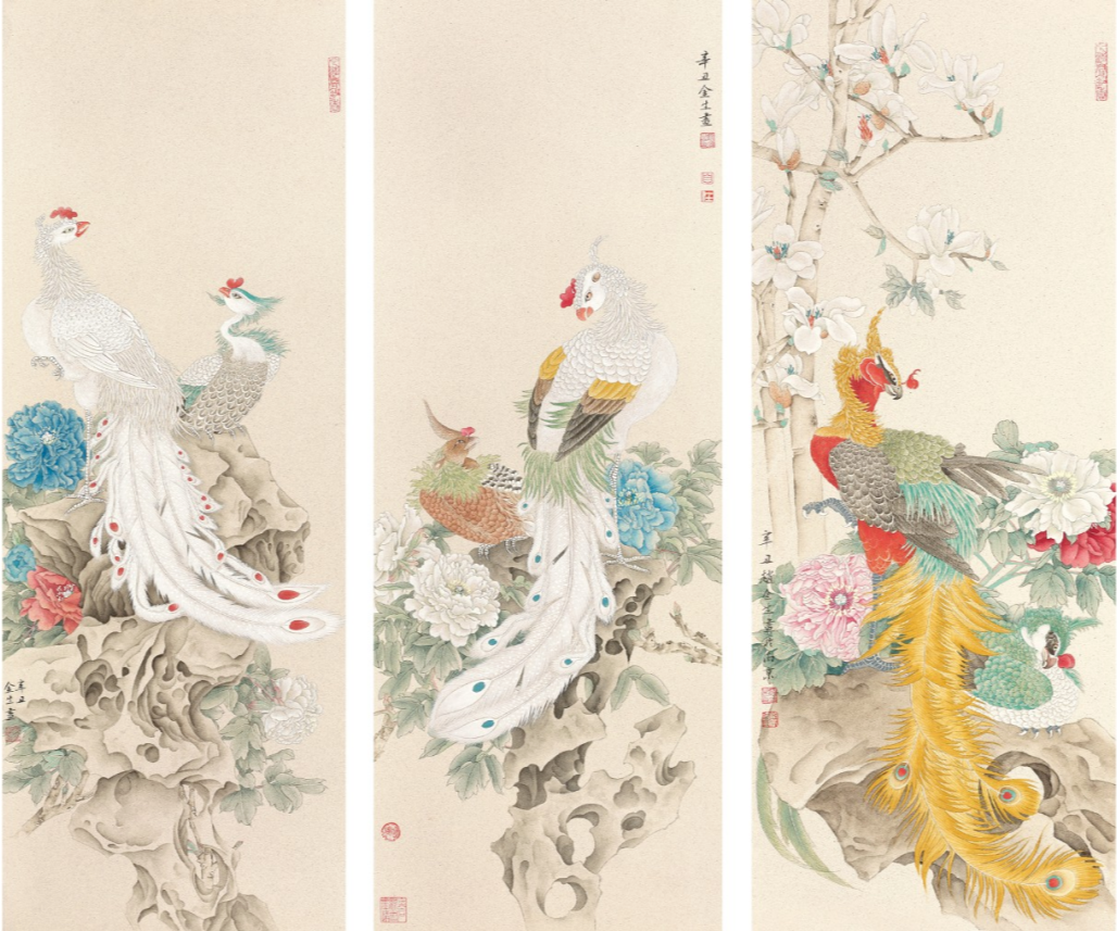 中国美术家协会会员,赵金生国画工笔花鸟画作品欣赏