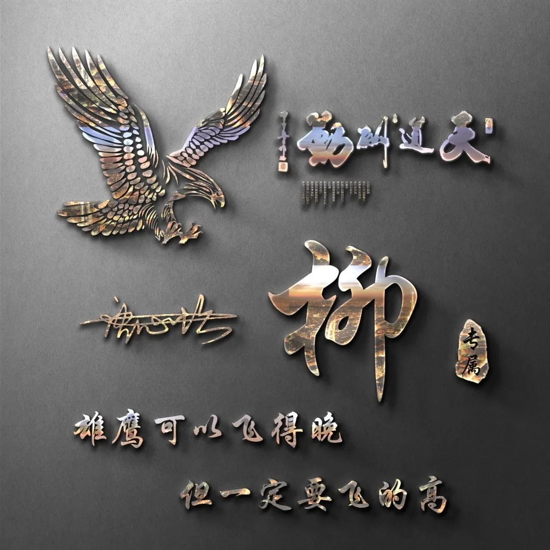 用你名字制作微信头像,超越自己3d金属姓氏头像55张,不要错过