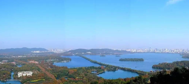 杭州九曜山,拥有俯瞰西湖的最佳视野,西湖全景尽收眼底