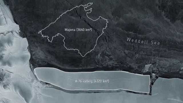 全球最大冰山从南极脱离！专家称不会导致海平面上升
