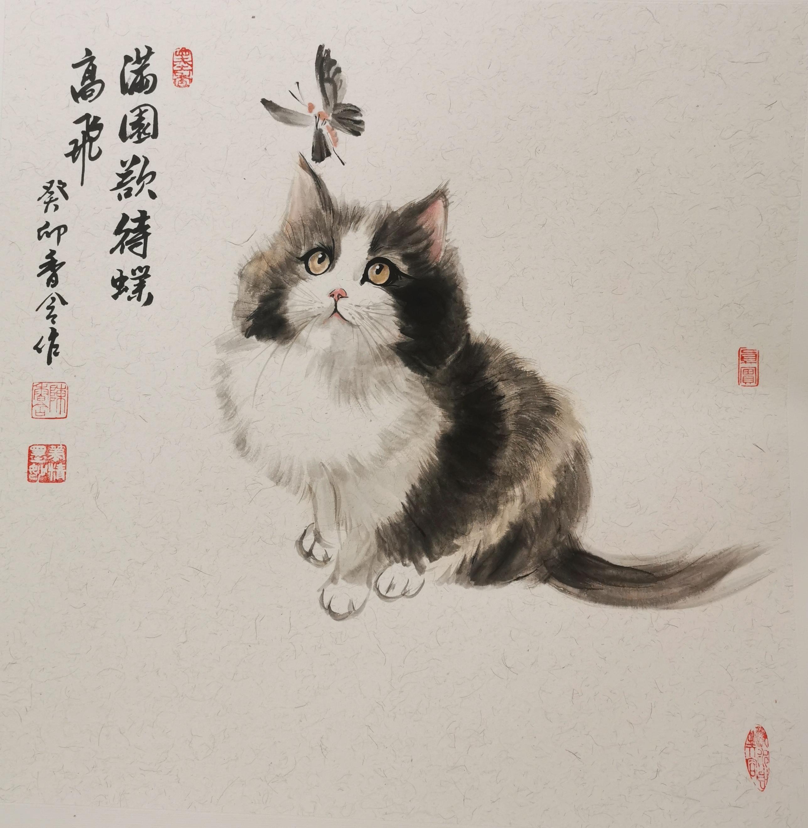 大师国画大写意猫图片