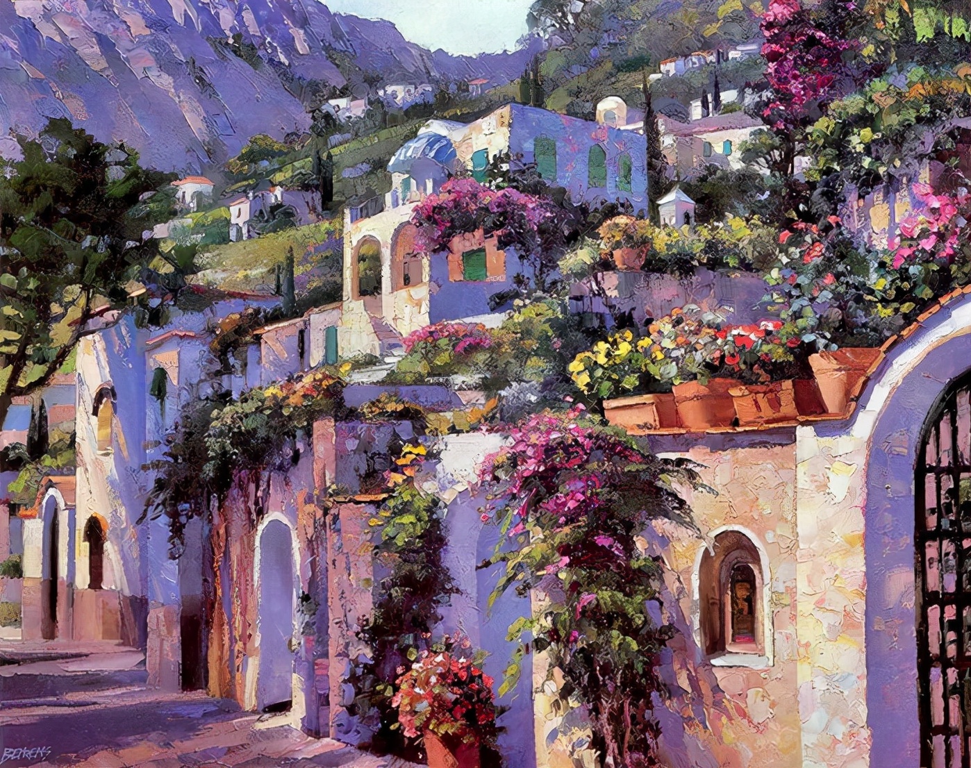 美国著名的调色板刀画艺术家howard behrens 油画作品