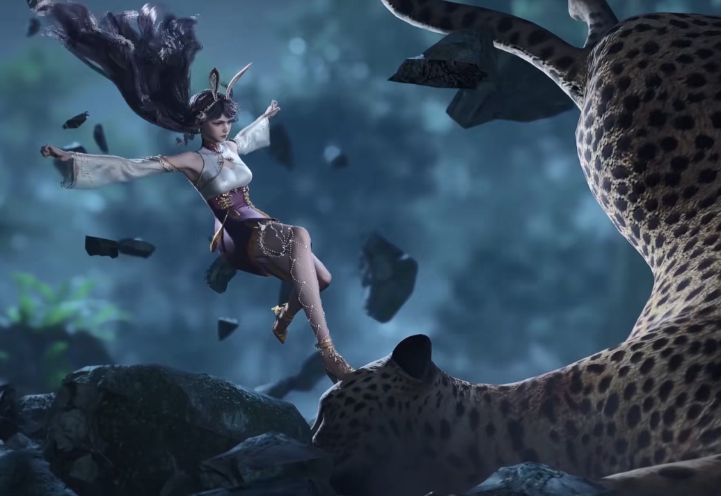 斗罗:江楠楠首战太飒了,死亡俯视秀长腿,绰约身姿令人迷醉