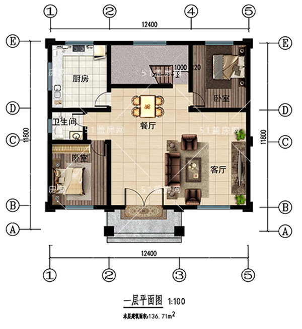 12x11农村套房设计图图片