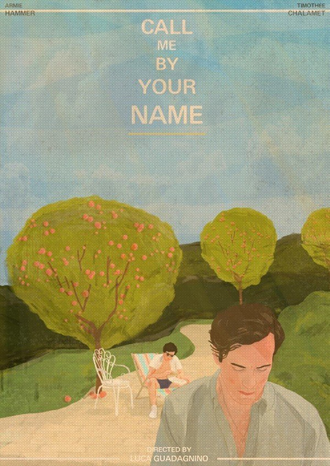 插画师笔下的电影海报,图案简洁,没有复杂的设计但极有故事性