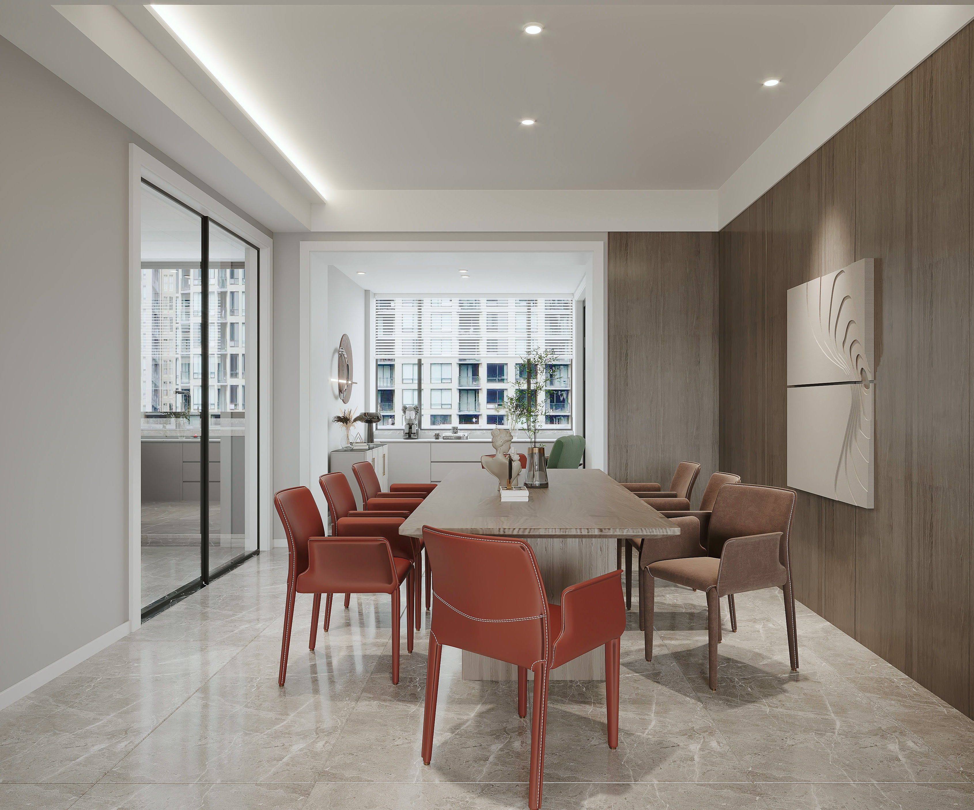 万科金域华府142平米现代风格平层装修效果图