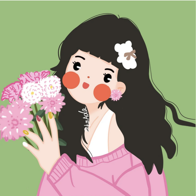 最近超火的手捧鲜花春天头像,太可爱太治愈了