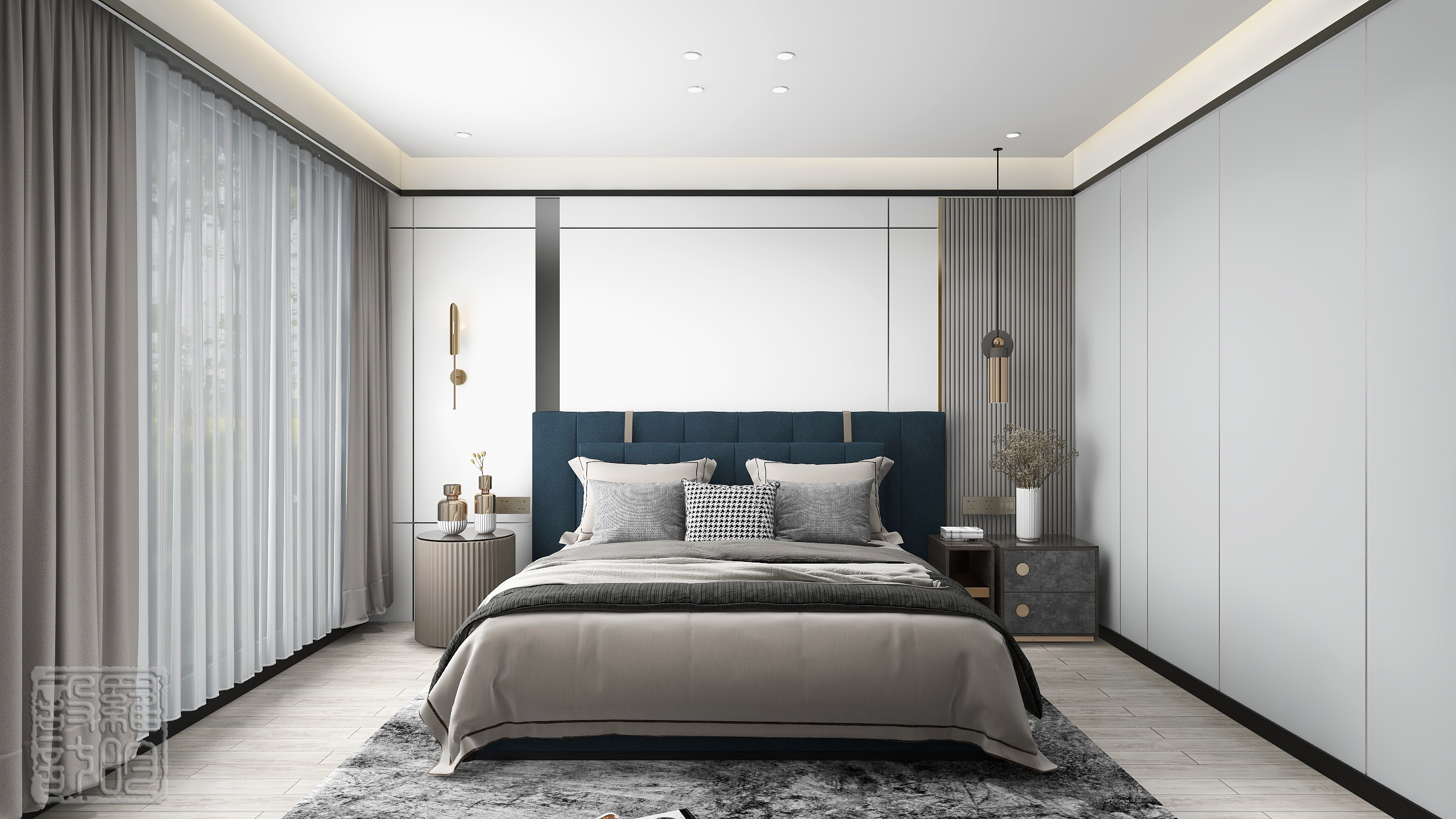 湖山赋700平米轻奢风格别墅装修效果图