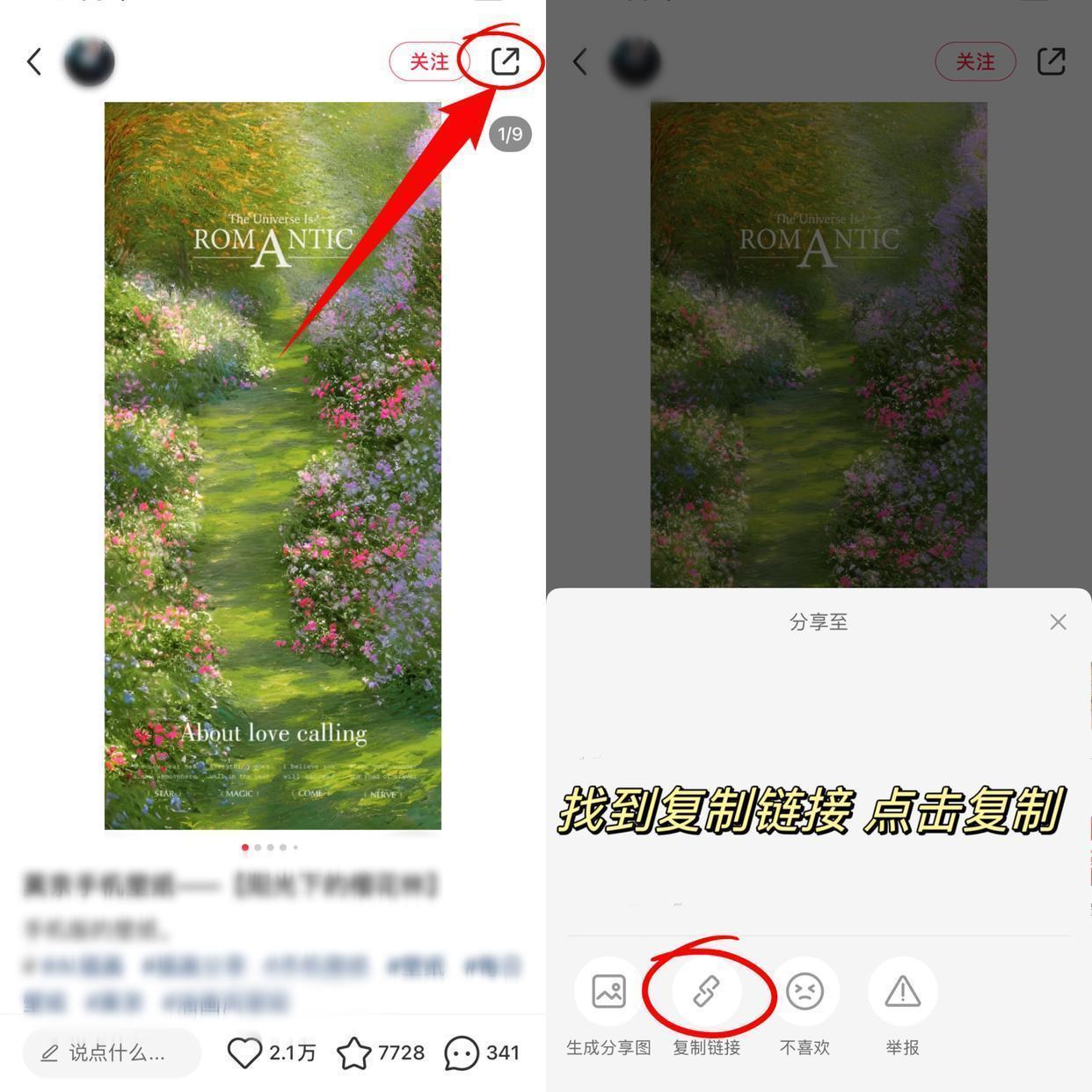 小红书保存图片怎么去水印