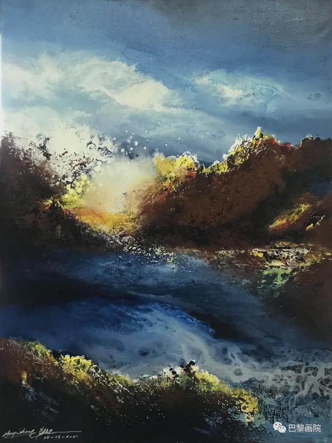 旅法艺术家朱毅中:泼墨与西画中的光影融为一体