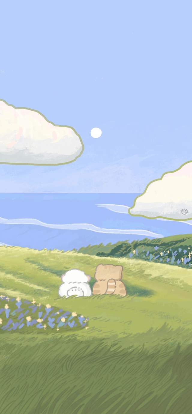 一组清新治愈插画壁纸,是美好呀