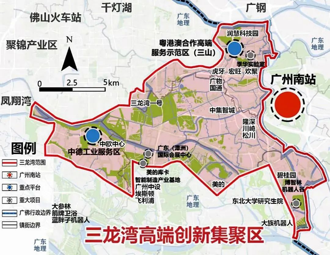 图源广东地理 禅城区的奇槎片区,纳入三龙湾板块范围,也是东平河水