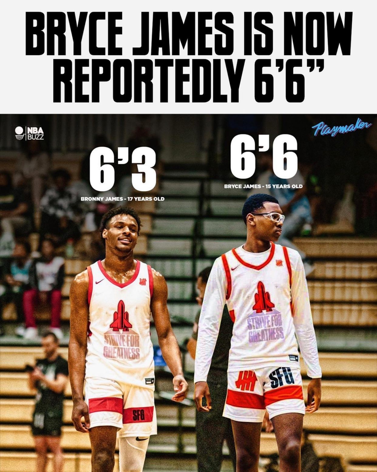 15岁布莱斯身高1.98米!骑士记者却称没可能打nba 布朗尼压力来了