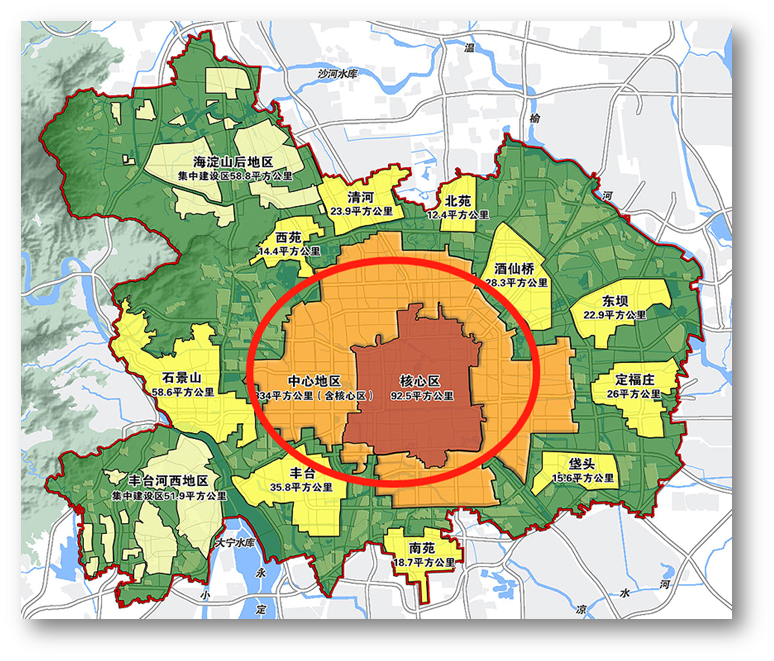 北京环线格局:二环政务,四环中心,五环公园,六环崛起!