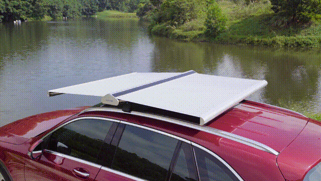 1s打开,意栖车顶遮阳棚,全自动车载遮阳棚,为你的爱车打一把伞吧