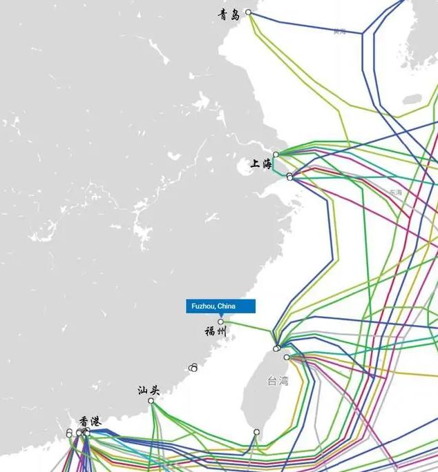 全球海底光缆分布,中国接入点介绍