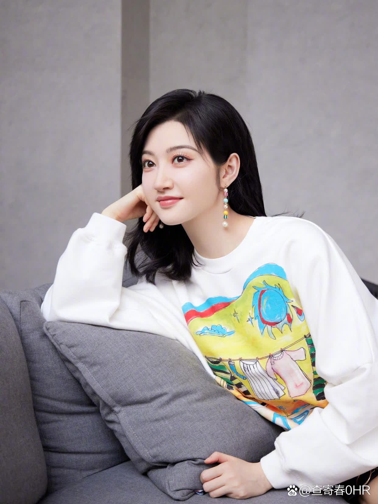 景甜笑容满面恋情疑似曝光