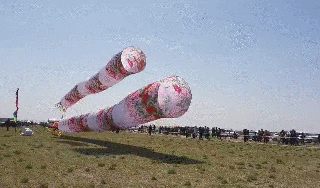 古州风筝俱乐部100多平米的大风筝 黑猫警长也来了,80后的集体童年