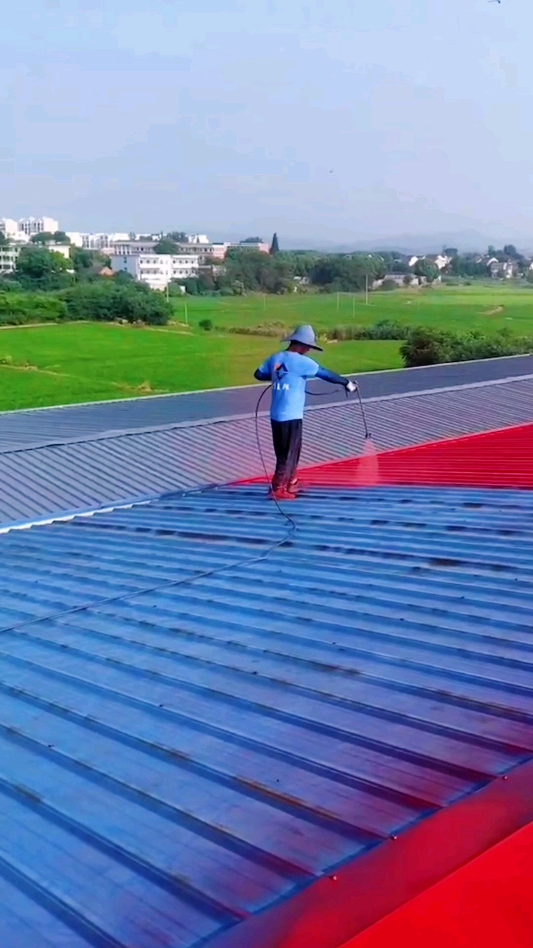 厂房彩钢瓦屋面翻新喷漆 防腐防锈喷涂面漆 包工包料施工