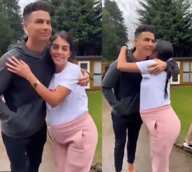 乔治娜挺孕肚送37岁c罗豪车光脚站在院中获甜吻孩子们喜滋滋