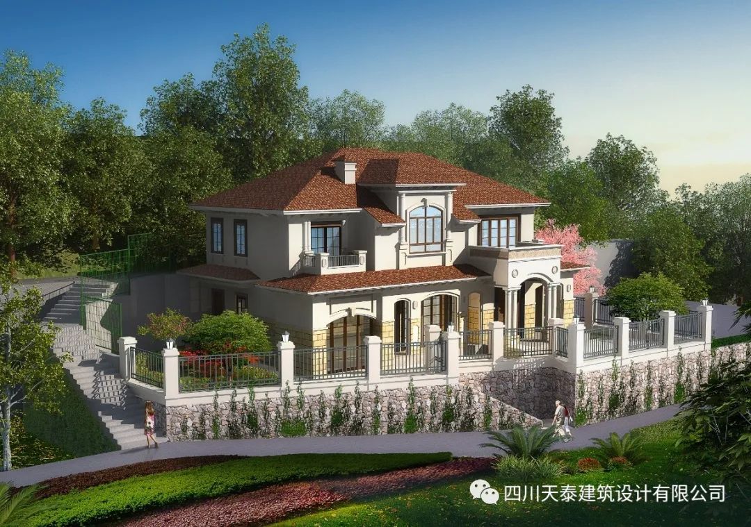 云南昭通镇雄两层欧式豪华别墅,乡村建欧式别墅,农村自建房图纸