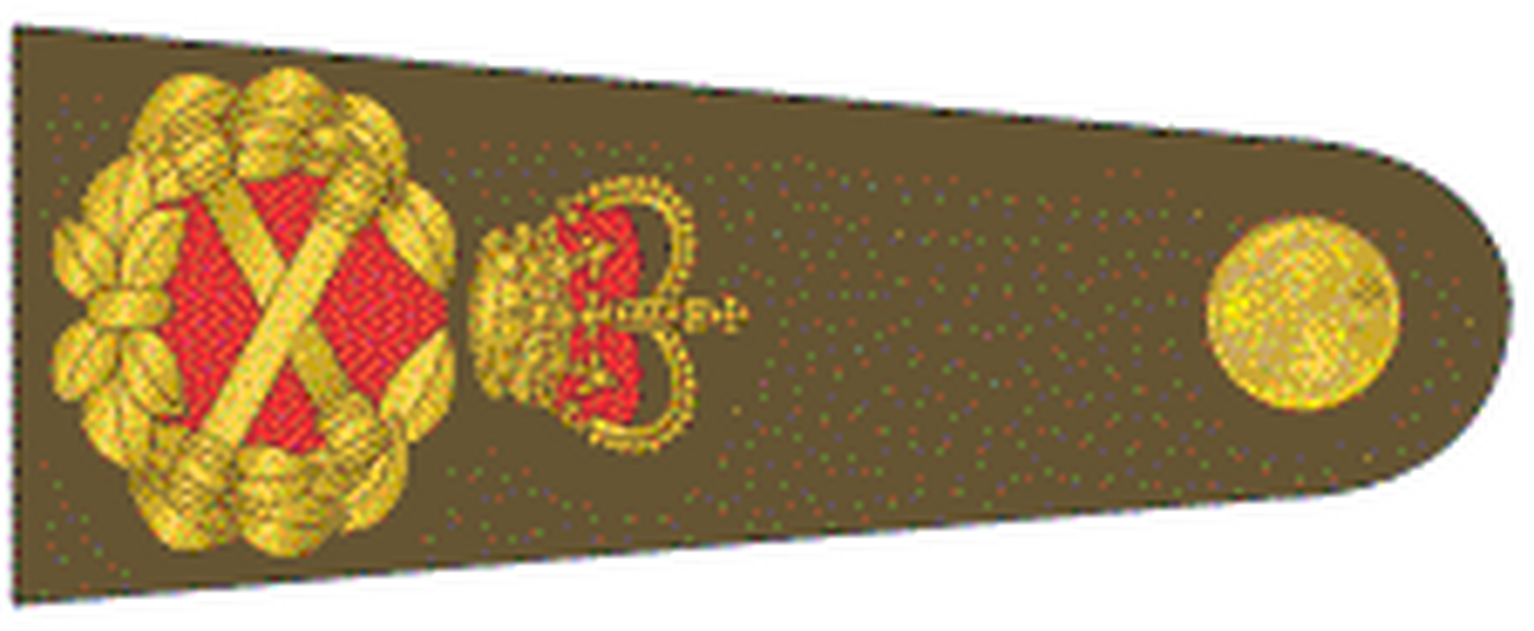 英国陆军军衔标志详解 陆军元帅(field marshal):标志为皇冠,橡叶花环