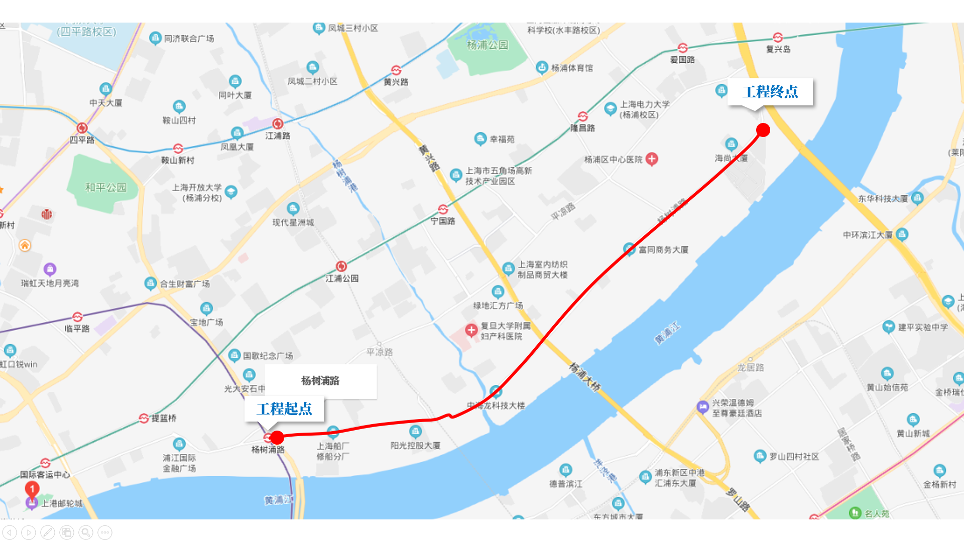 杨树浦路拓宽图图片