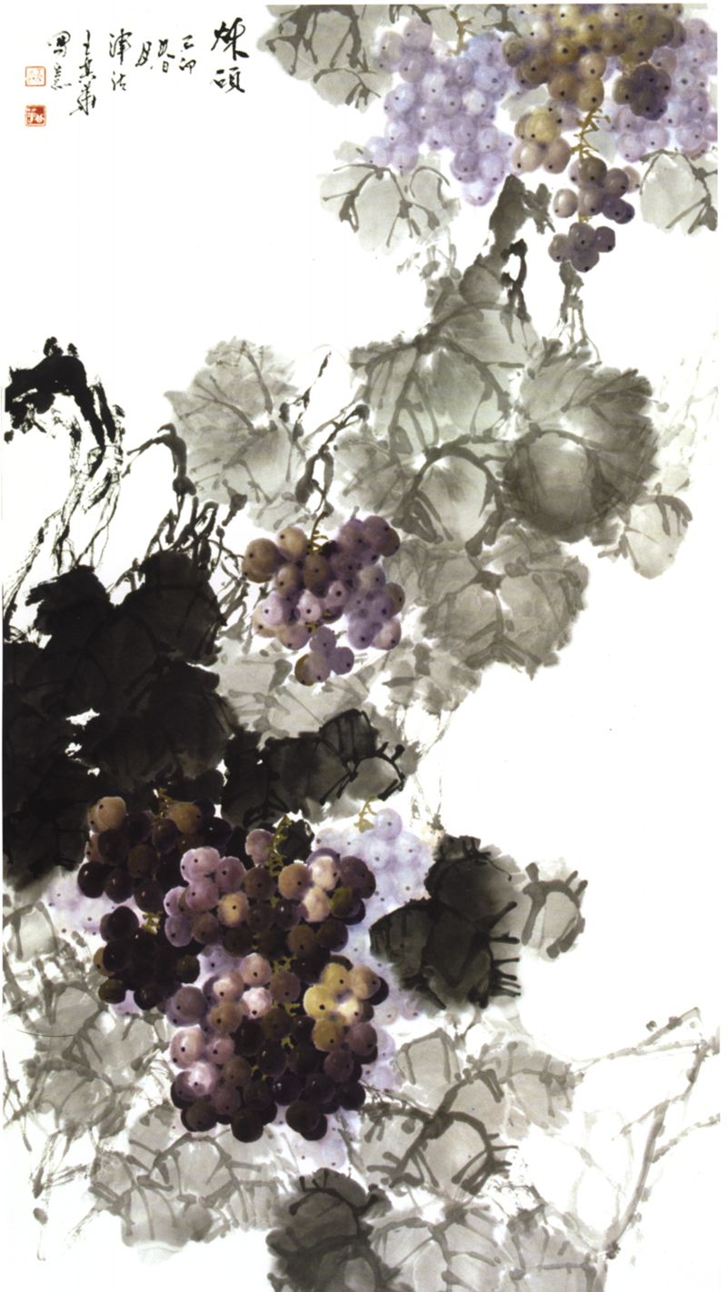 画家王其华—笔下的葡萄气韵生动 风格独特