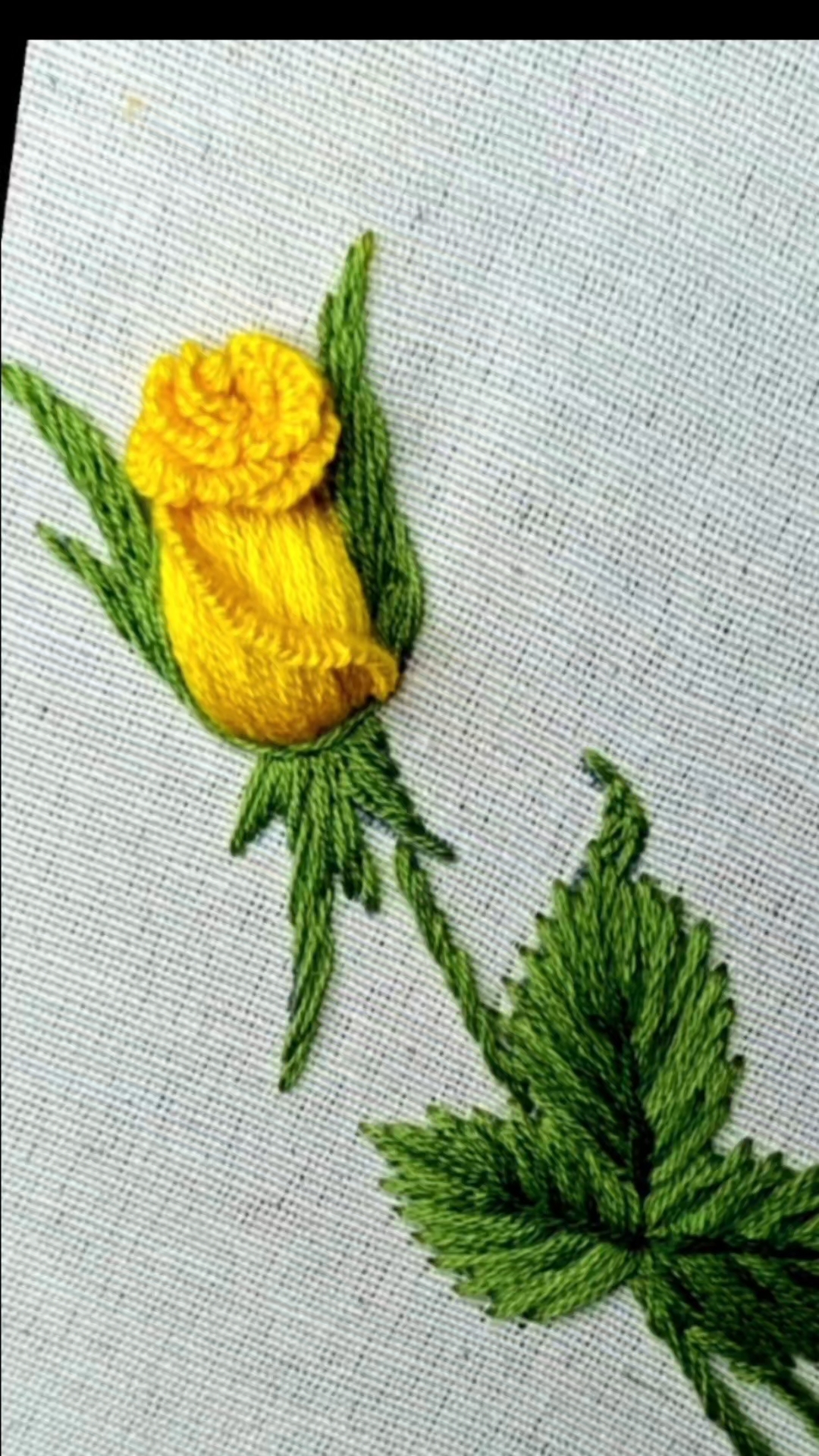 花苞的立体绣