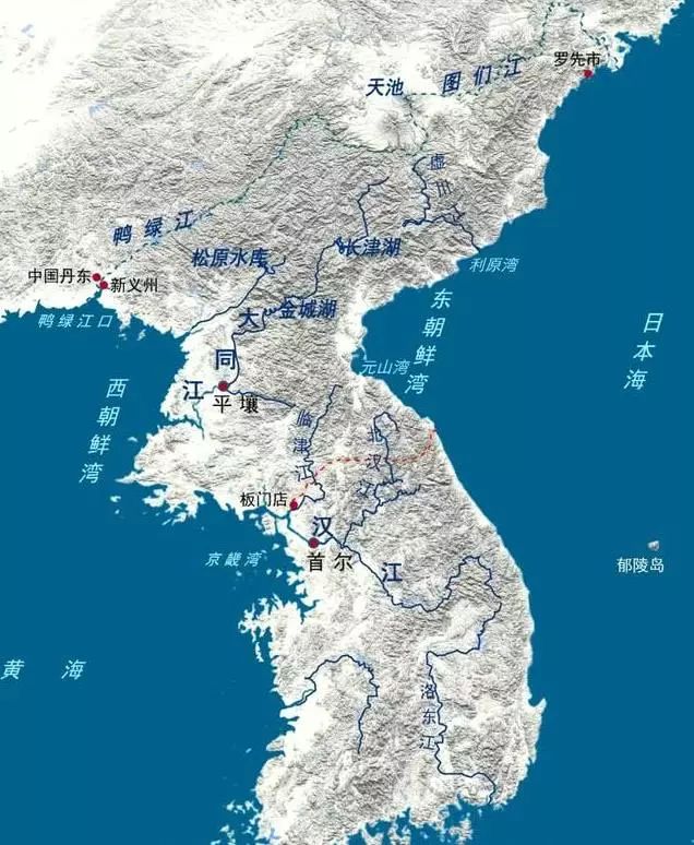 朝鲜半岛地图长津湖图片