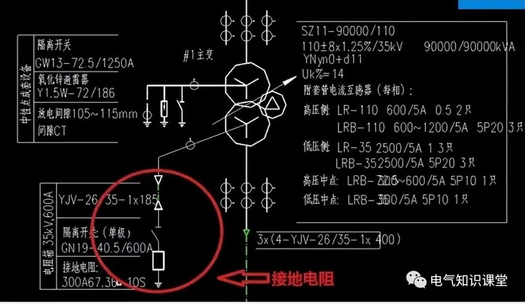 变压器中性点接地图解图片