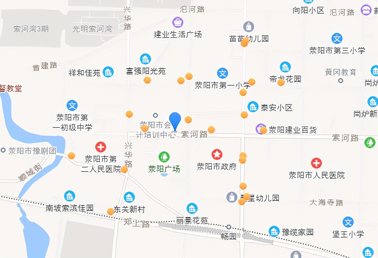 荥阳市社区分布图图片