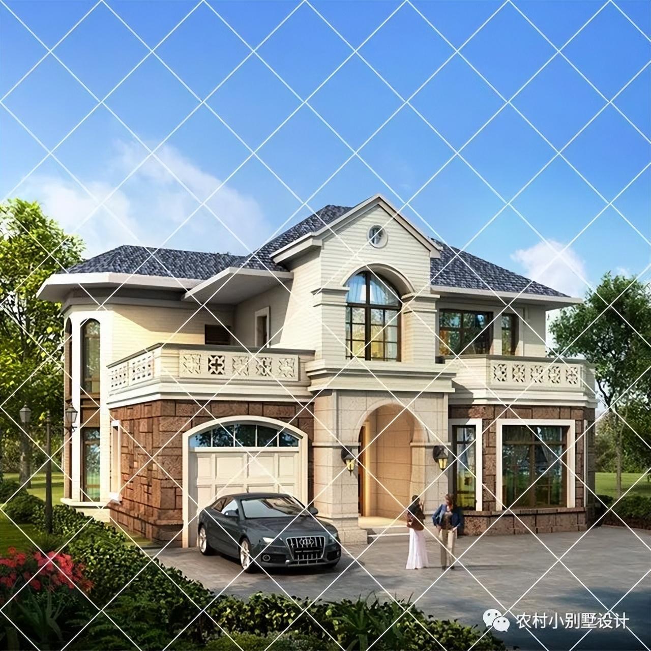 精选40款带车库别墅,建一栋在老家,今后回家再也不用担心停车