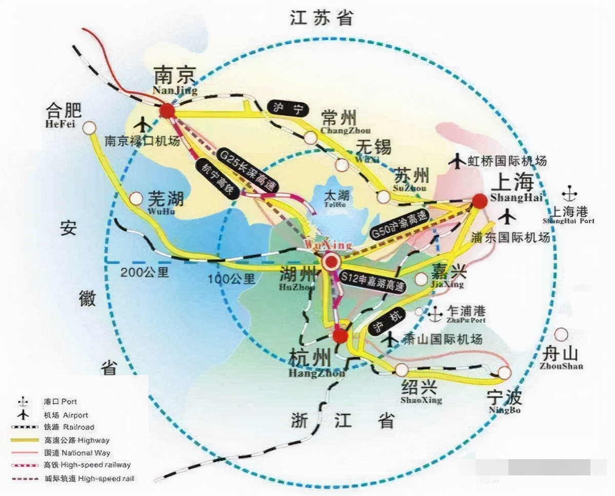 湖州远期城市轨道交通线网由4条线路构成,线路总长145公里