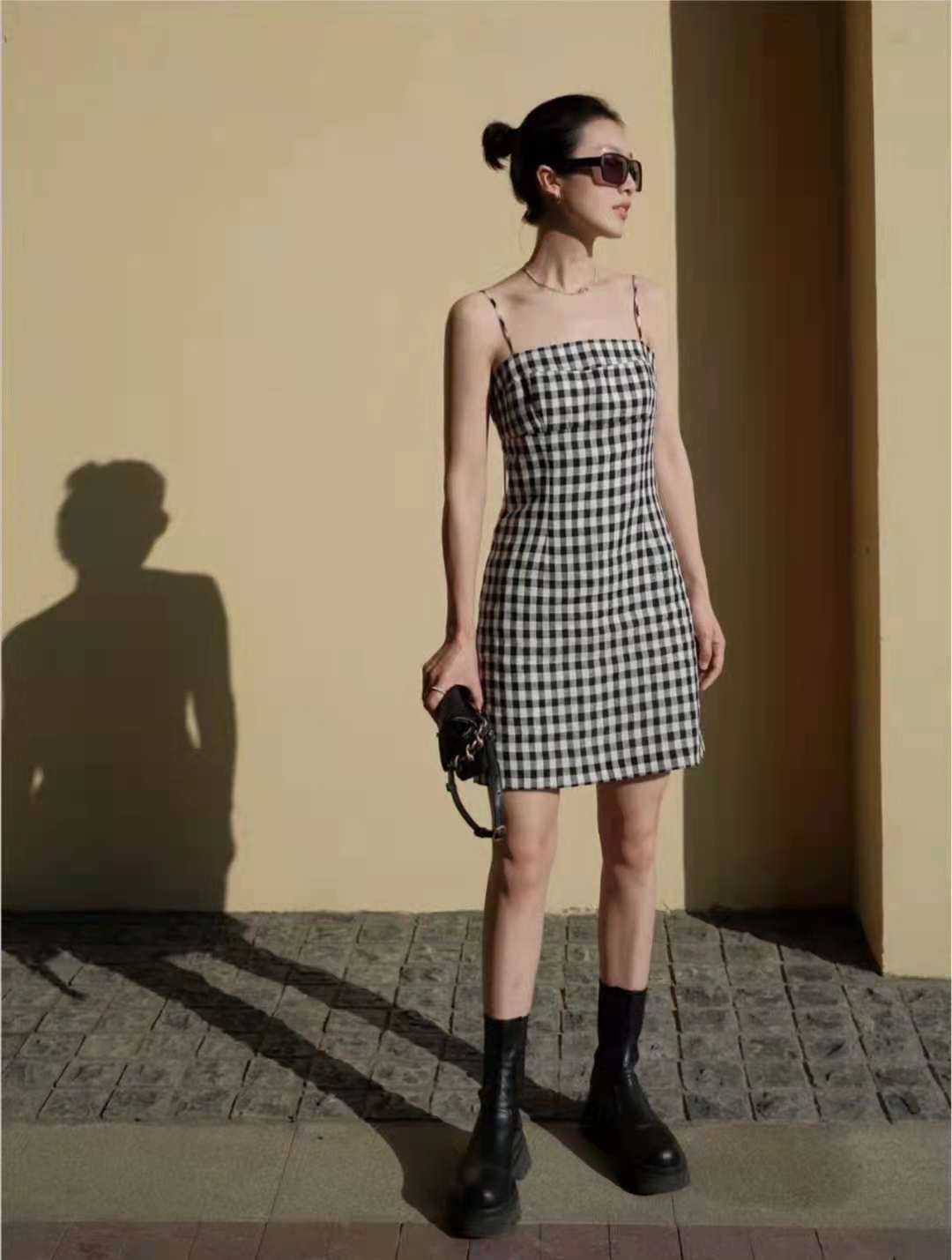 格子连衣裙搭配什么鞋子好看