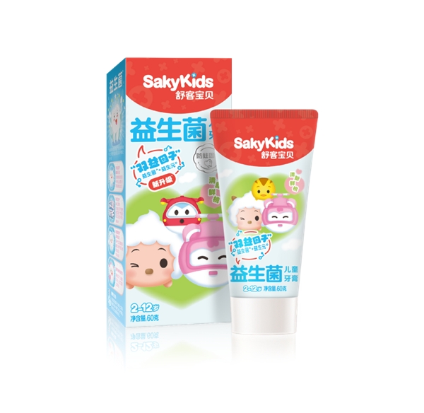 薇美姿舒客宝贝鲜桃味益生菌益生元牙膏:创新配方呵护孩子口腔健康