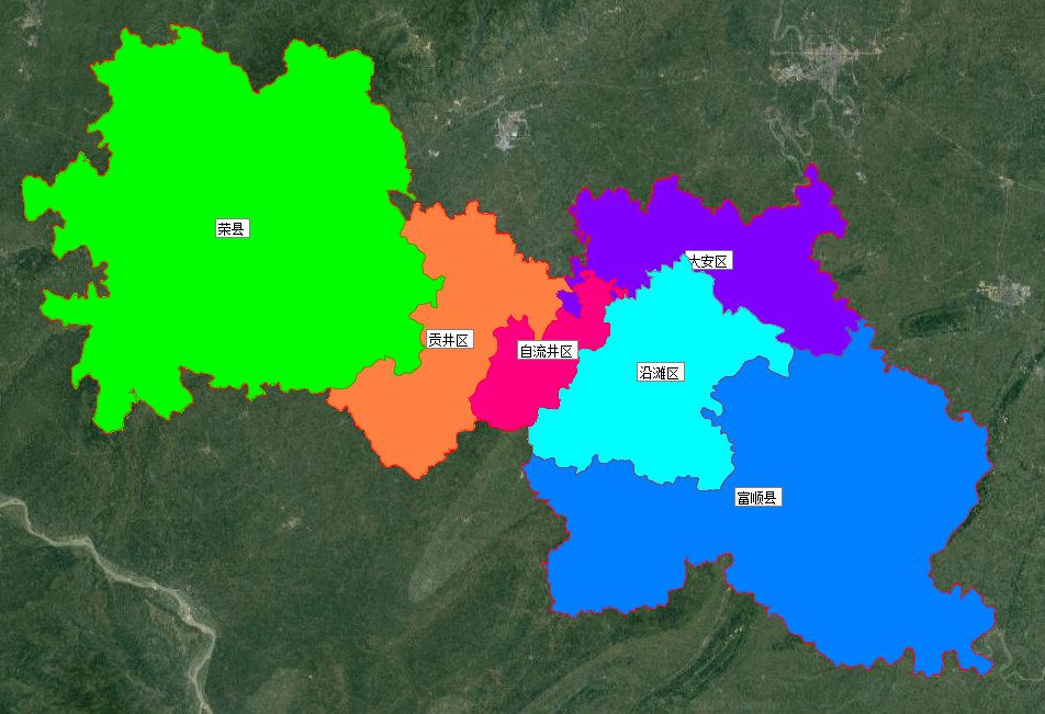 盐之都自贡4区2县城区面积排名地理位置介绍你周边了解多少