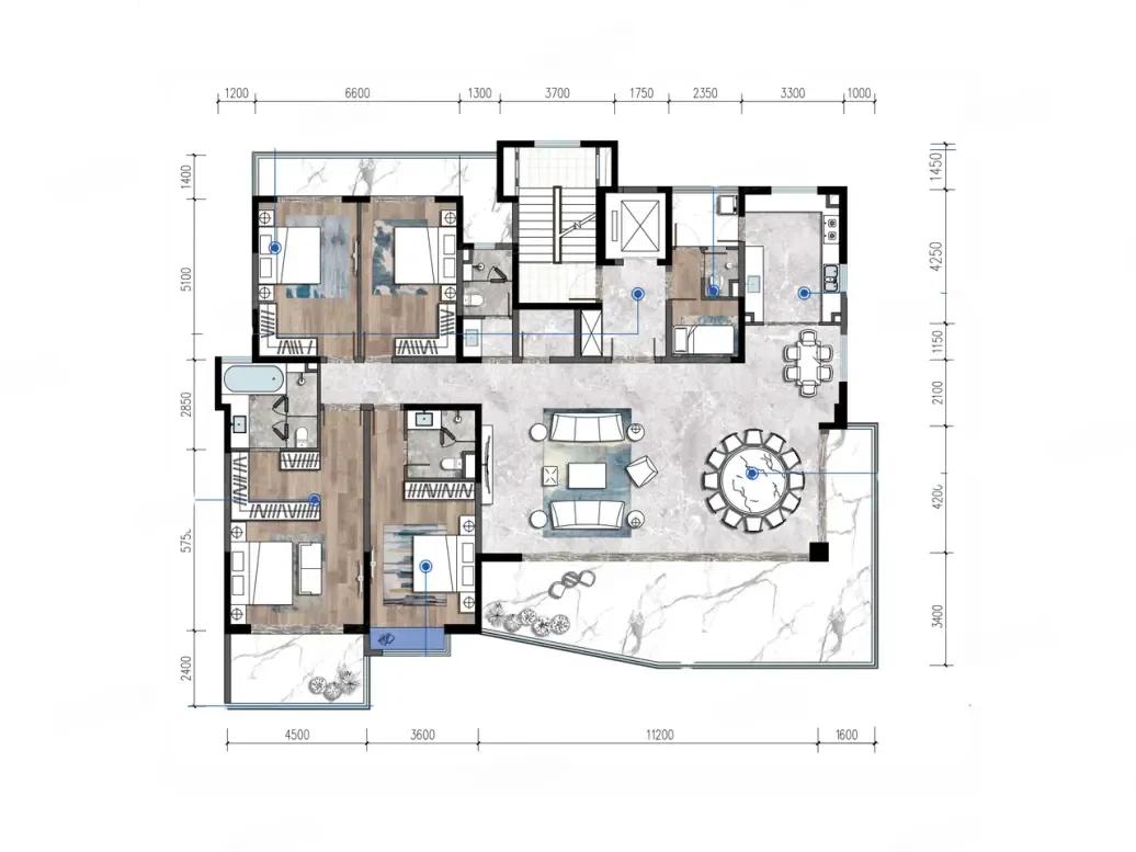 330平米豪华大户型,阳台可以蹦迪了