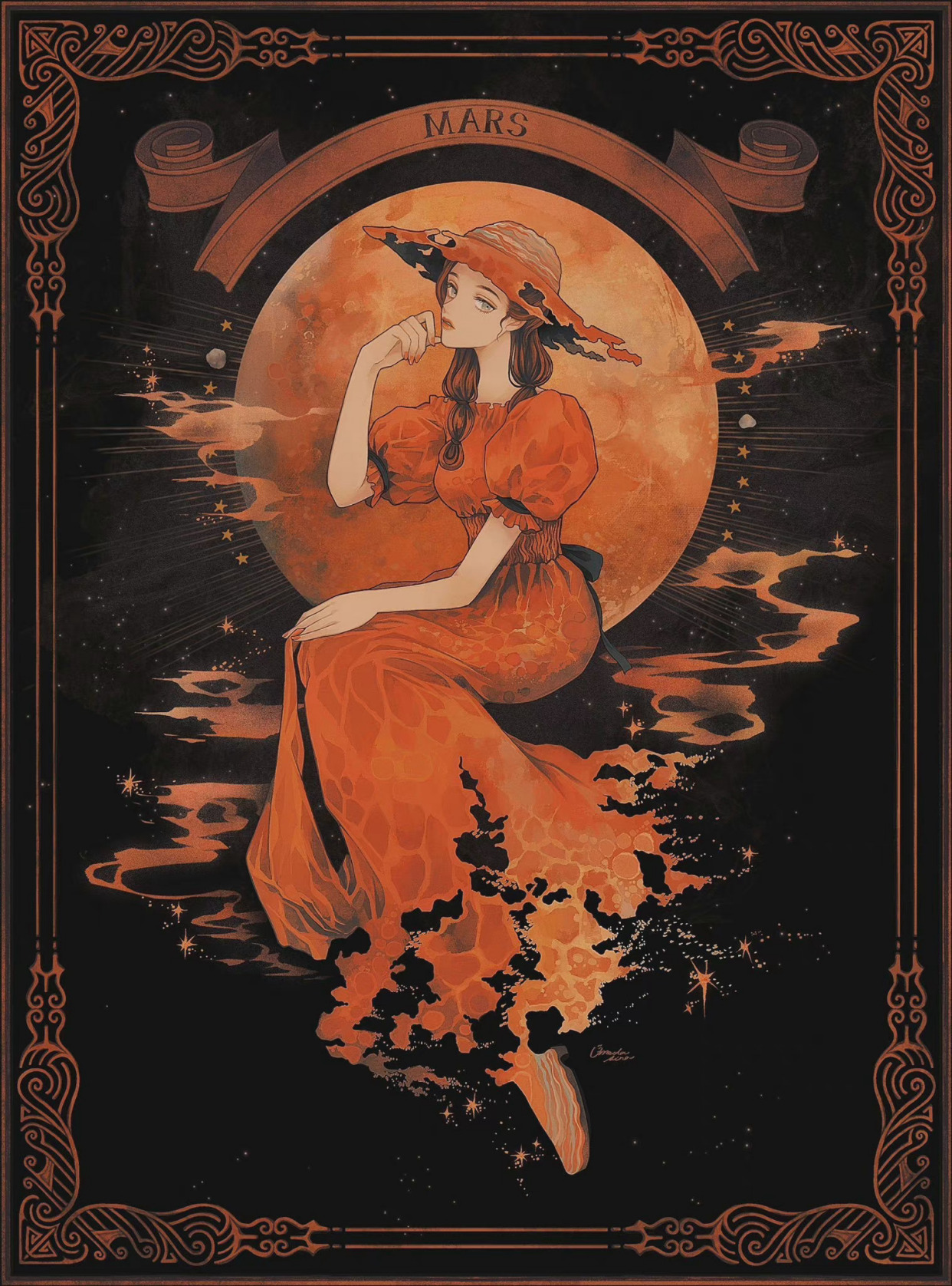 画师绘制萌娘化星球,太阳女神气质赛高,天王星和海王星各有千秋