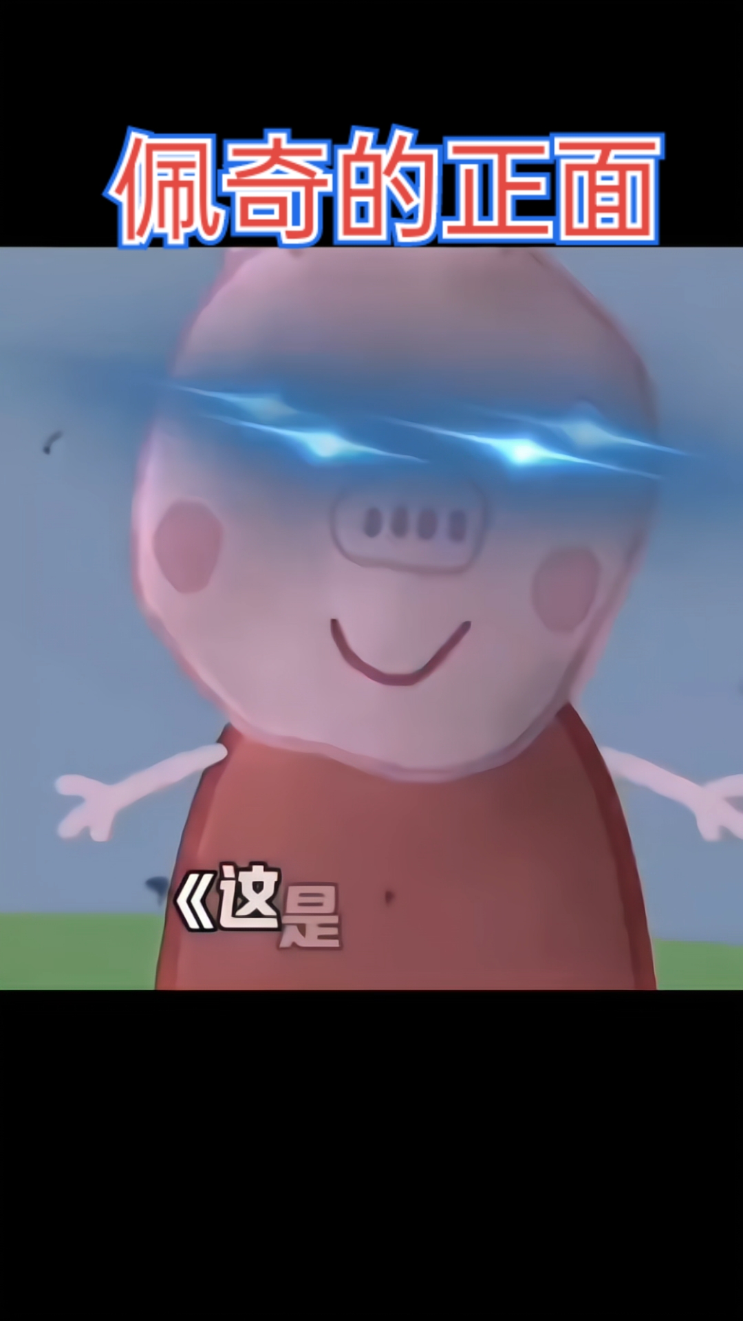 我的妈呀,佩奇正面也太丑了吧,有四个眼睛,四个鼻孔