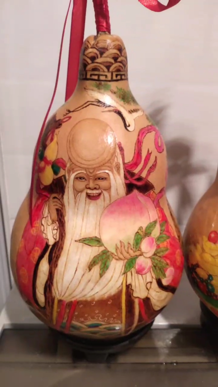 葫芦烙画福禄寿三星支持来图定制