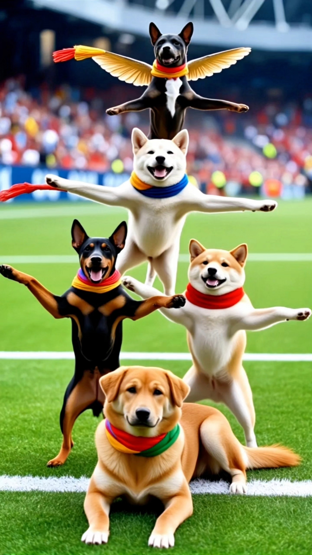 狗狗运动会表演杂技