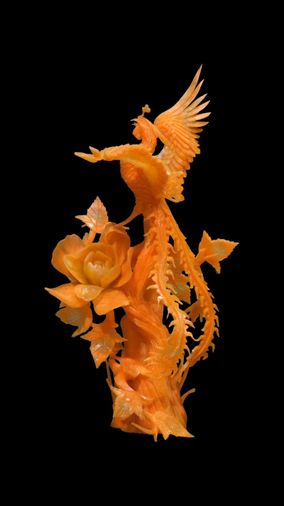 食品雕刻!凤凰!