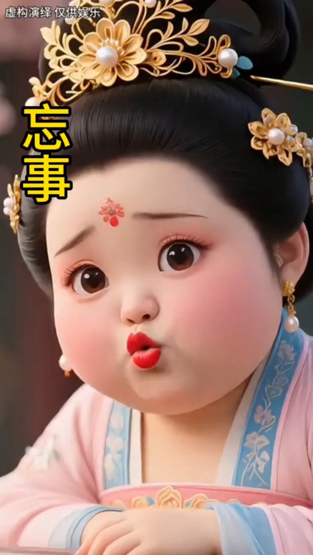 唐朝乐乐,忘事,这小表情好可爱