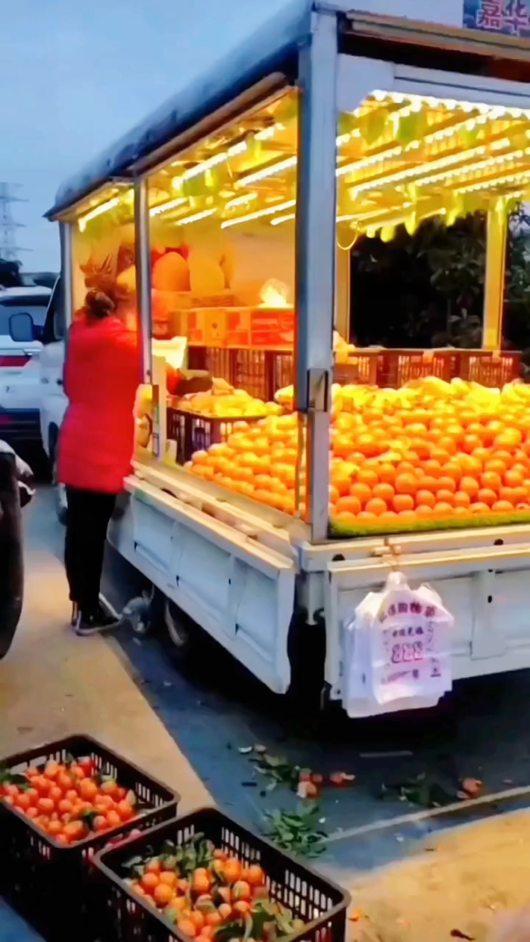 网红水果车,买果蔬专用车厢,平板内车厢,小货车加装车厢
