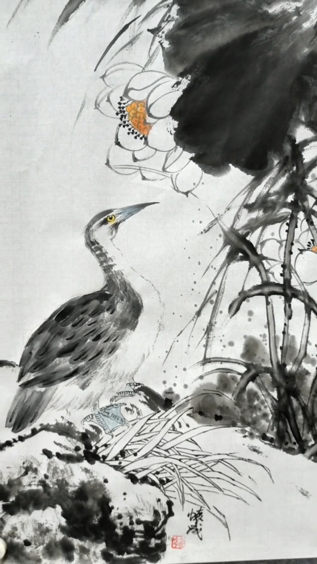 王怀成水墨花鸟画