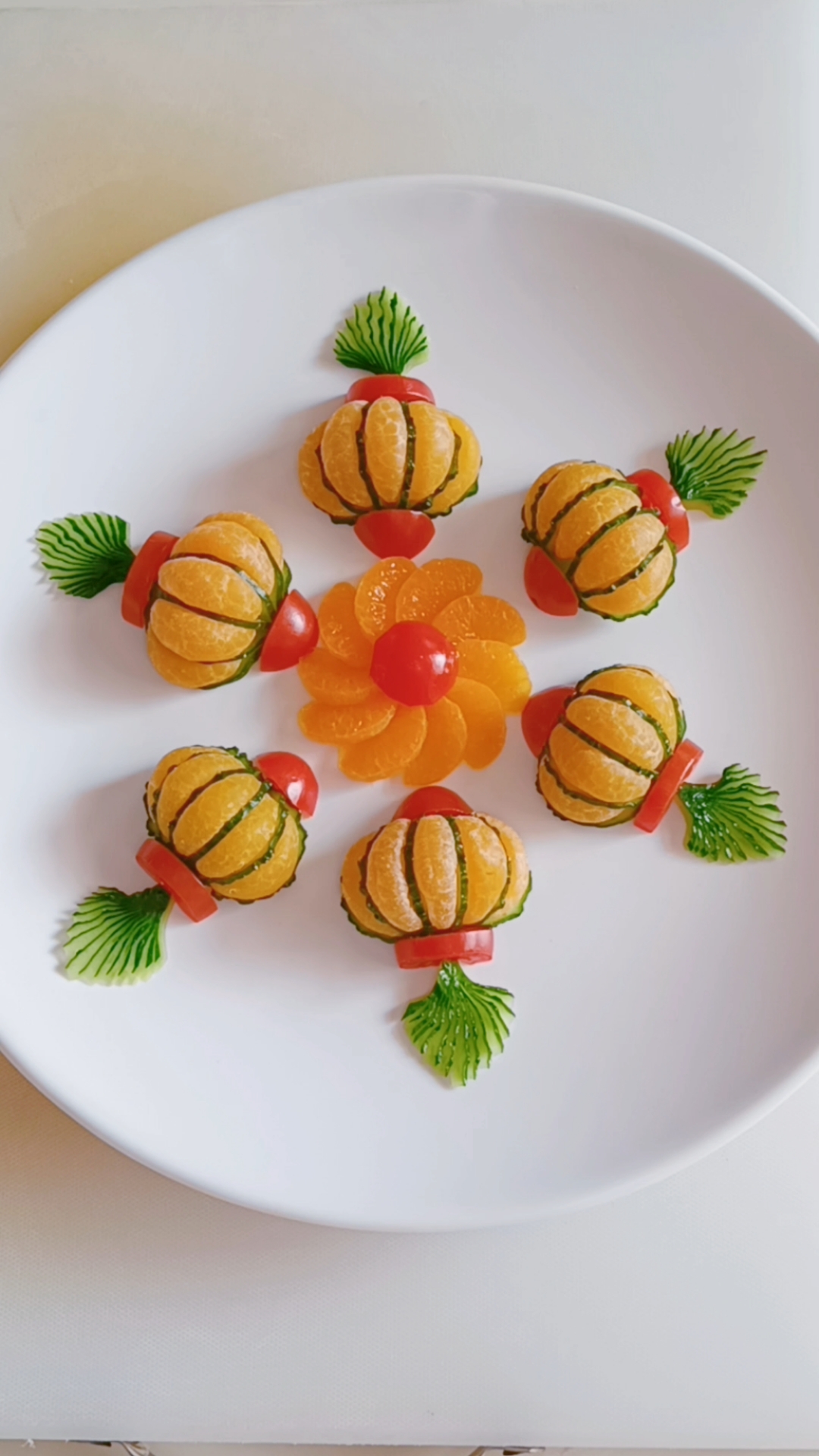 橘子果盘造型简单漂亮